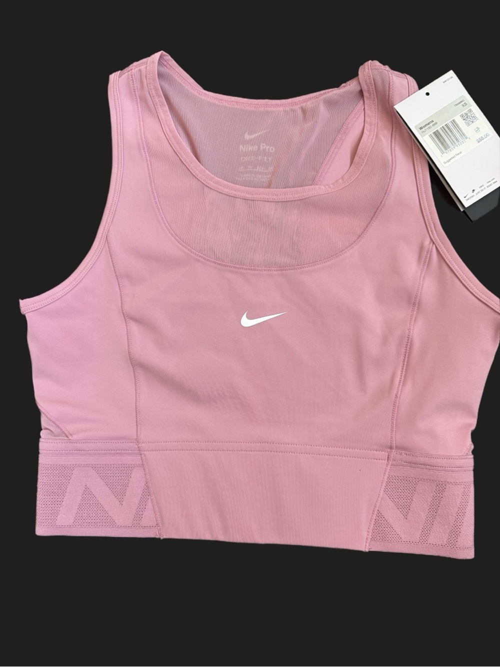 Nike Pro Pink Sports Bra Crop Top NWT